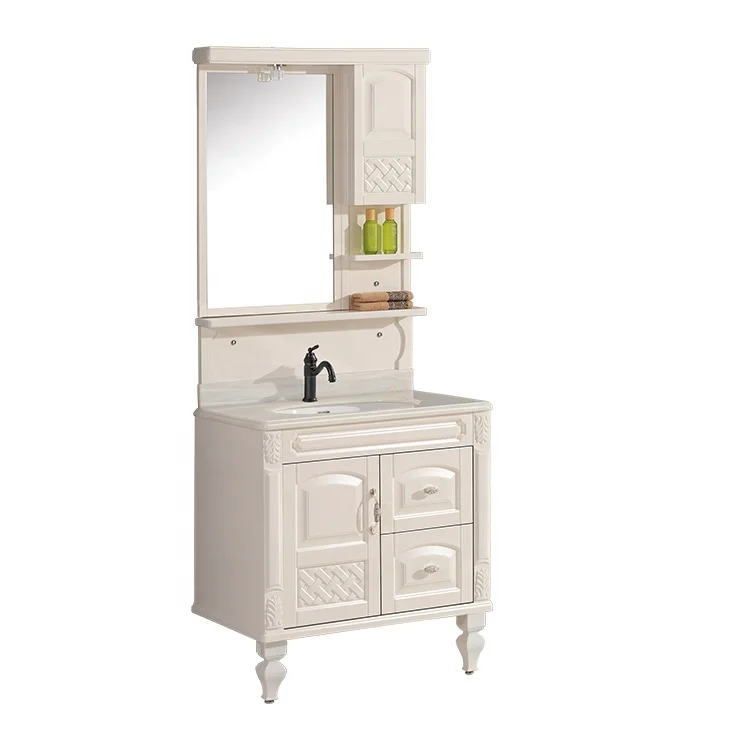 Großhandel badmöbel holz eckschrank Kaufen Sie die besten badmöbel holz