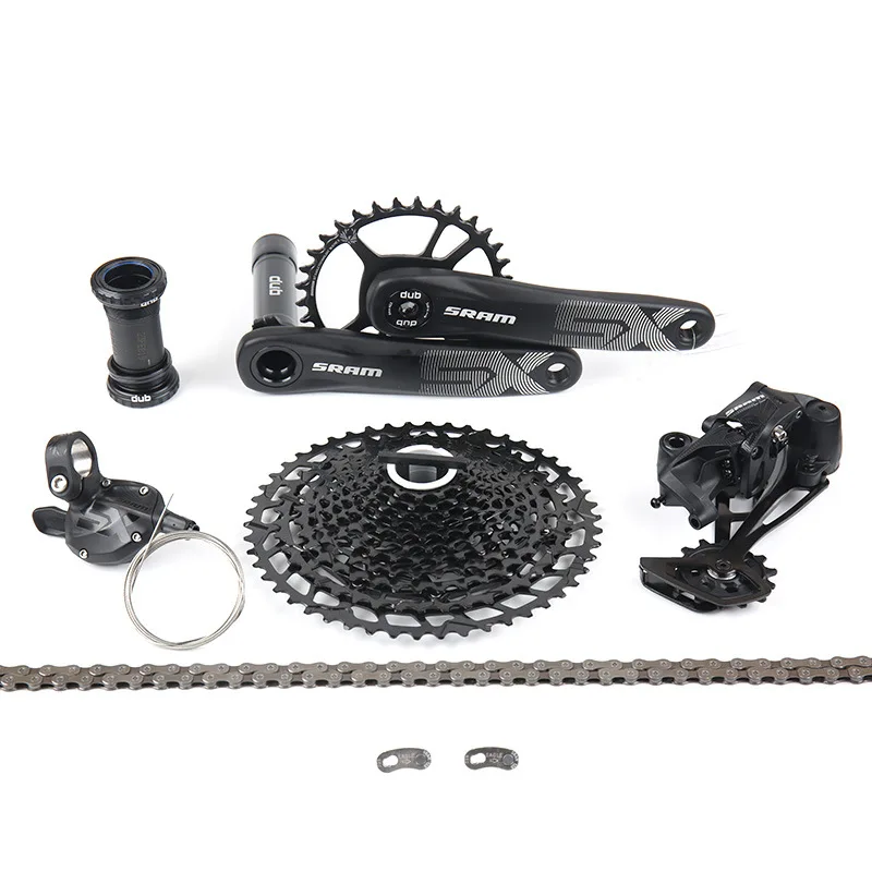 

Bicycle Parts 12 Speed SX 34/32T 170MM Shifter Lever Rear Derailleur Crankset Chain Groupset for Mountain Bicycle MTB, Black