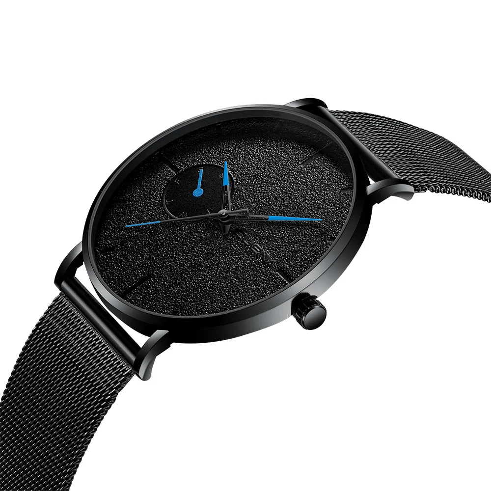 

CUENA brand Dropshipping low price luxury minimal design mesh band casual unisex watches, 10 colors