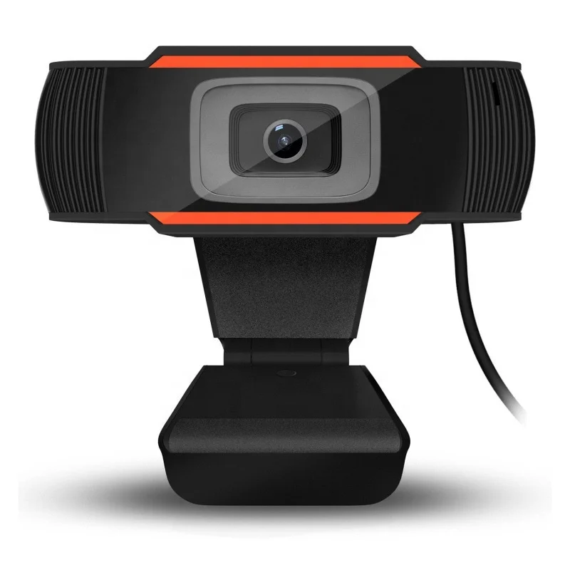 

Factory Supply 720P 1080P HD USB Video Web Camera Cam Live Streaming Webcam For PC With Mic, Black+orange