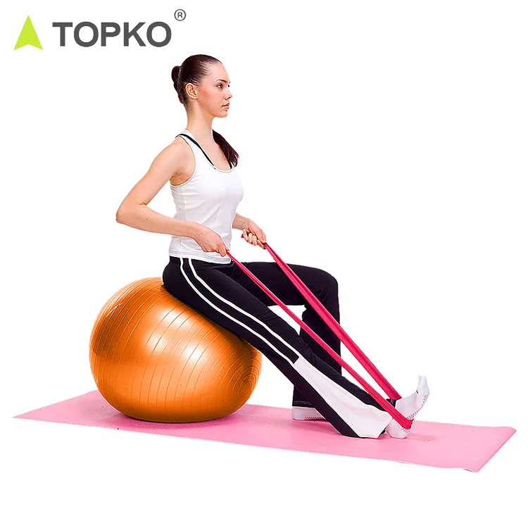 

TOPKO Anti Burst Balance Exercise Ball Gym 55cm Premium Black PVC Yoga Ball In Guangzhou, Green, blue, orange or customize