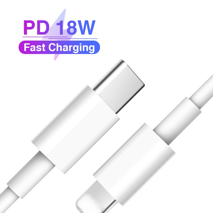 

Type C PD 18W Fast Charging Data Cable Charger USB Cable For Iphone Cavo Kabel Data 18W USB C Cable, White