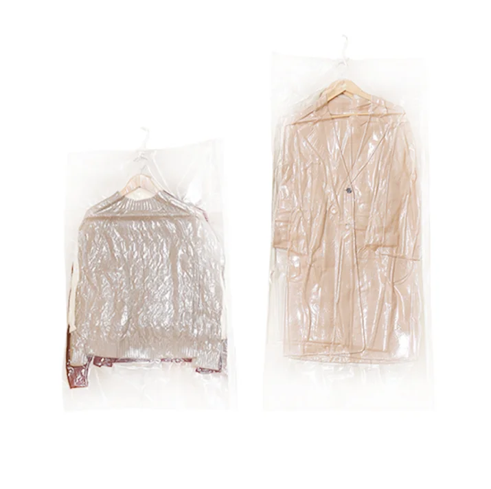 

New Style Compression Waterproof Dust - Proof Household Clothing Finishing Transparent Hanging Vacuum Storage Bag, White