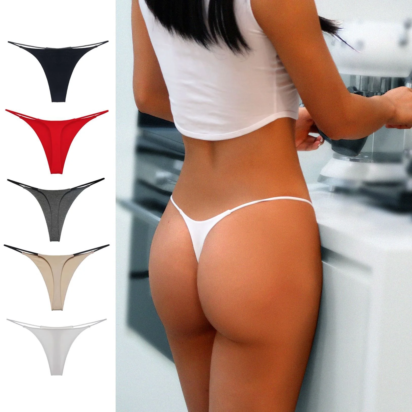 

Fashion New Design Sexy Thin Comfort Breathable Cotton Sexy Women Thongs Wholesale