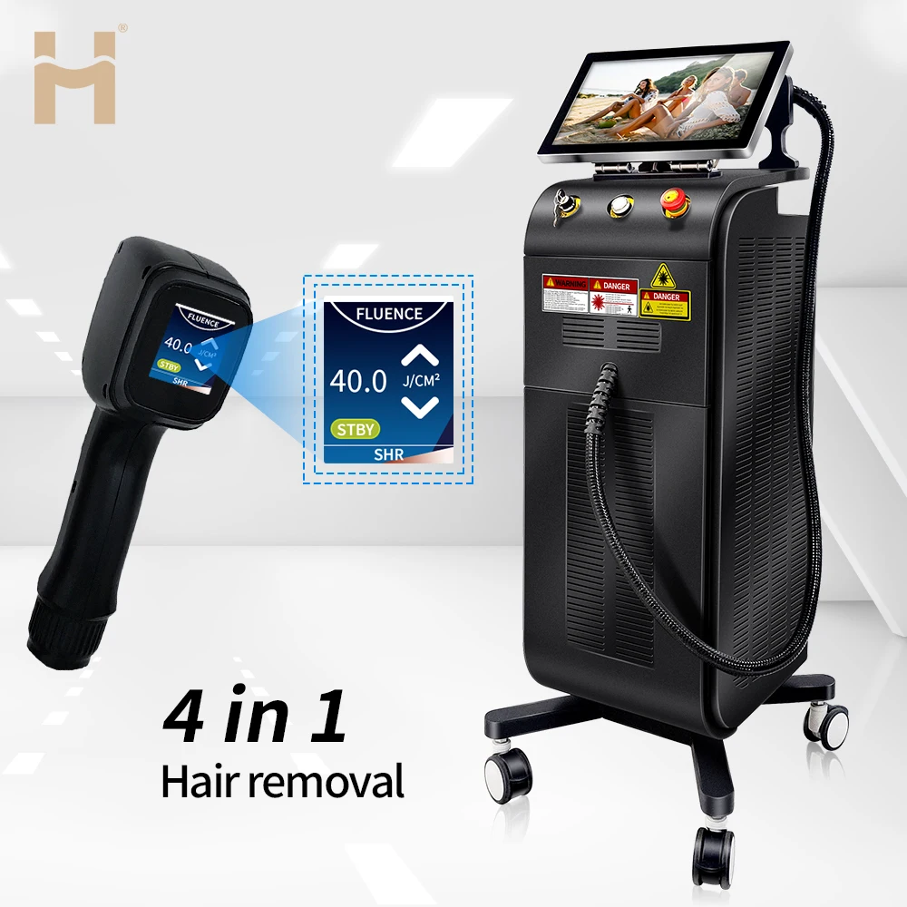 

Four wavelengt Shandong HUAMEI ice Titanium 808 vacuum Diode laser hair removal laser titanium vacuum hair removal machine price