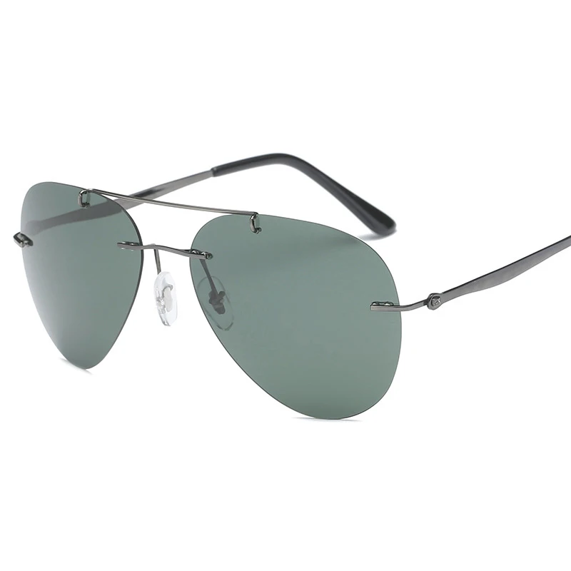 

HBK 2019 Rimless Pilot Polarized Sunglasses Ultralight Rimless Driving Sun glasses Oculos De Sol UV400 Gift PM0077