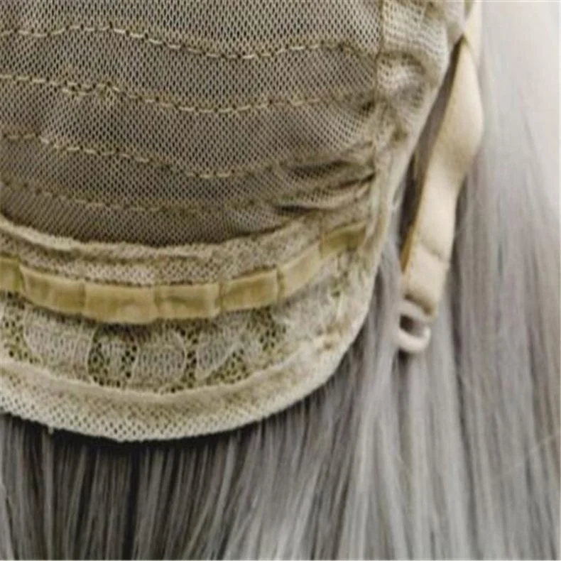 

2022 high quality business style women Wig Wig African long curly hair headgear silver wig