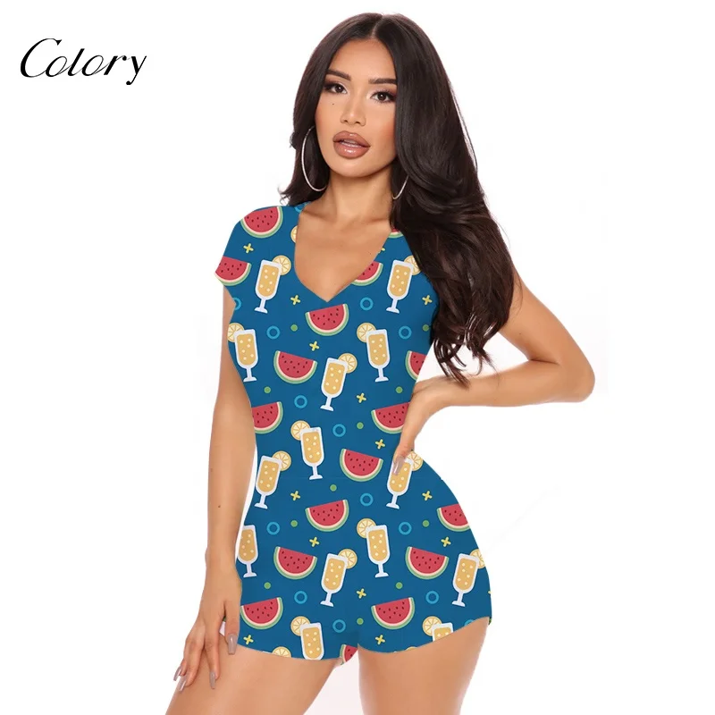 

Colory Bodycon Rompers Africain Print Pijama Design And Print, Customized color