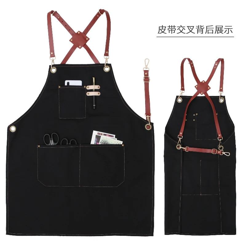 

Korean fashion barista apron can be printed logo custom printing flower shop florist restaurant bar work apron, As per buyer requirement