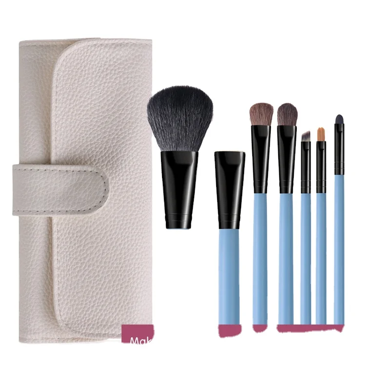 

China Manufacturers Wholesale Personalized Makeup Vegan Brush set, Light blue