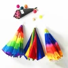 Outdoor rainbow watermelon color strip fishing umbrella wholesale umbrella hat