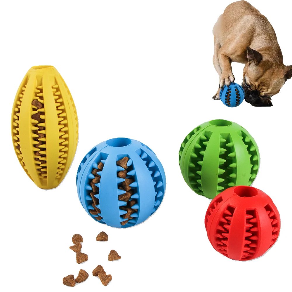 

Rubber teething Toys Ball Nontoxic Durable Dog IQ Chew Toys for Puppy Small Large Dog Teeth Cleaning Chewing Playing, 6 normal colors and custom