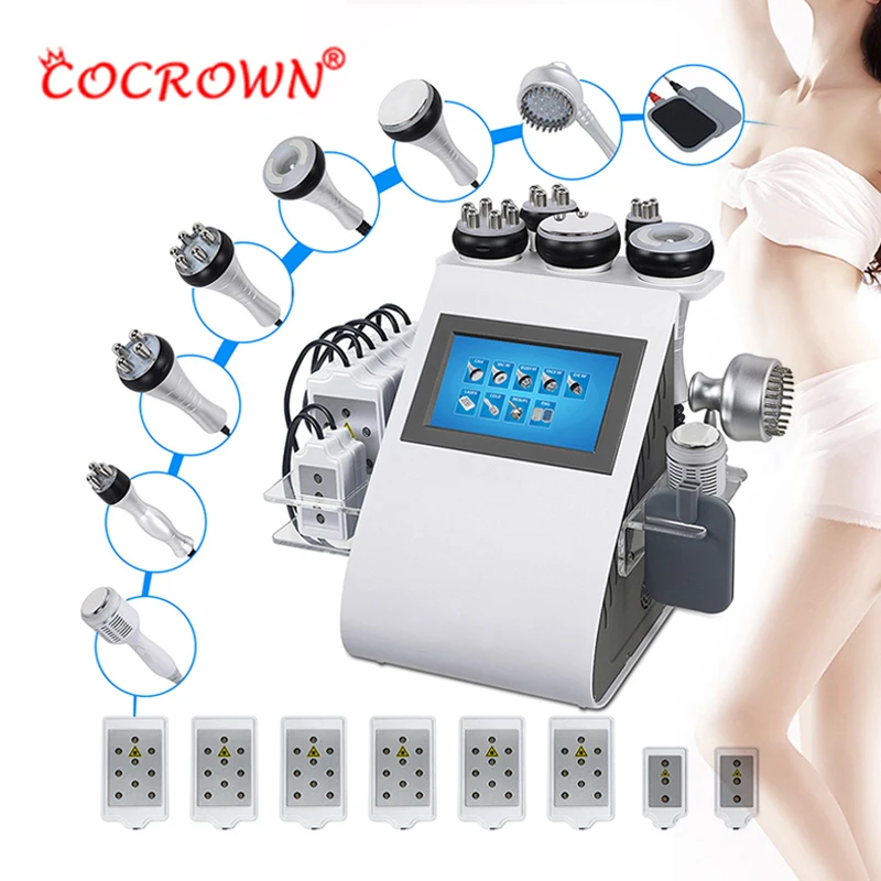 

2021 black friday 9 In 1 Multifunction Beauty Machine Lipolaser Vacuum strongest rf and cavitation machones for loss weight