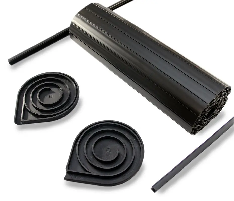 
Tambour Door 350mm X 500mm Solid Silver plastic tambour door slats for RV cabinet 