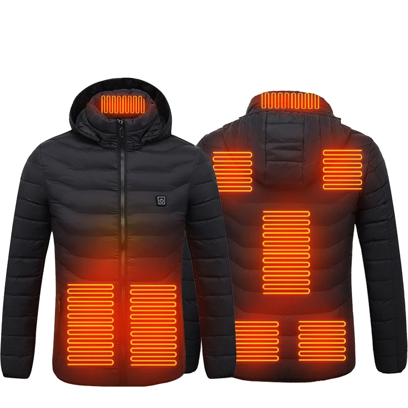 

OEM Wholesale thermal outdoor wear powered self heated work puffer usb heated jacket heating jacket coat, Black, red, blue