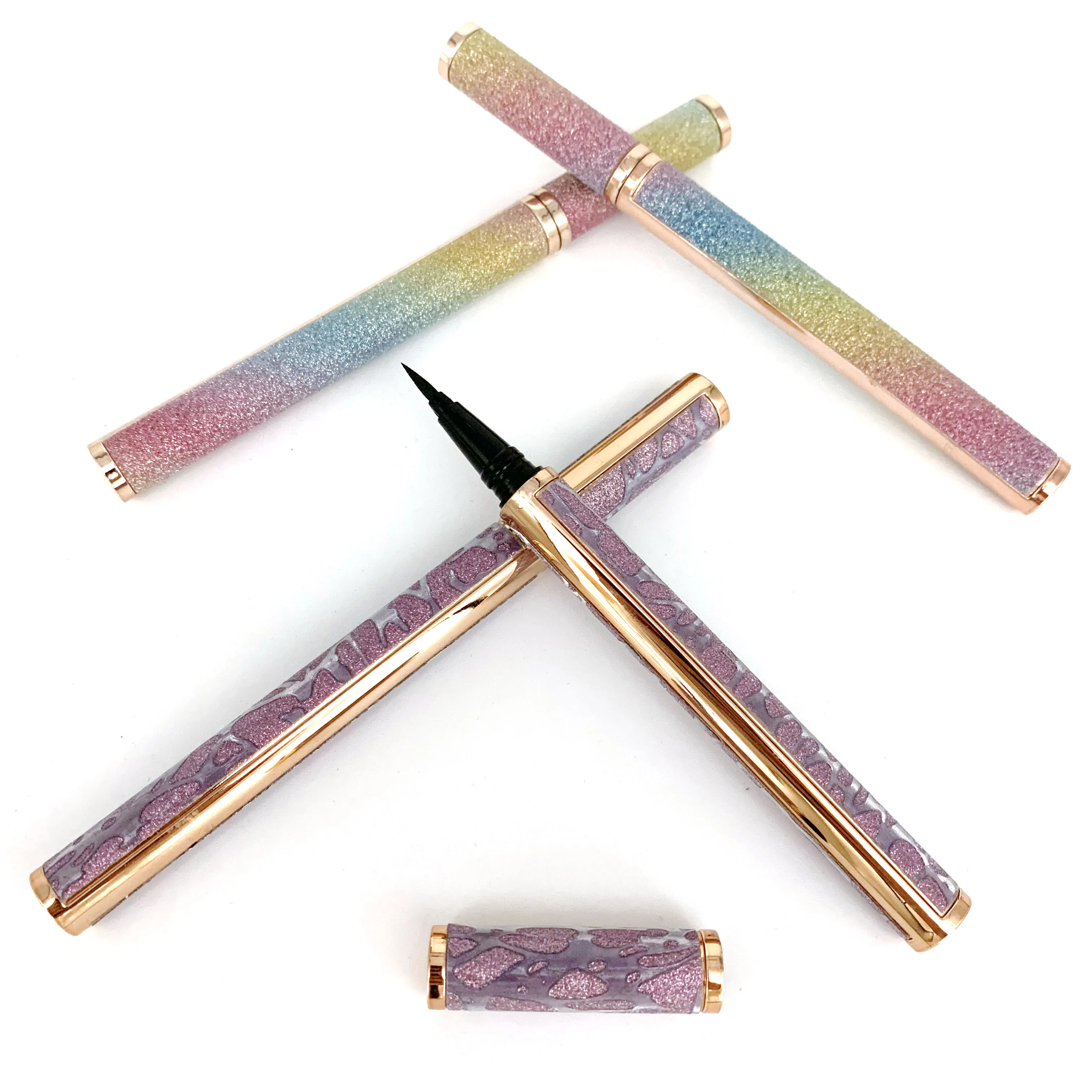 

2021 New Trending Waterproof Eyelash Extension Lashes Sticky Eye Liner Magic Self Adhesive Eyeliner Eyeliner Glue Pen, Mixed colors