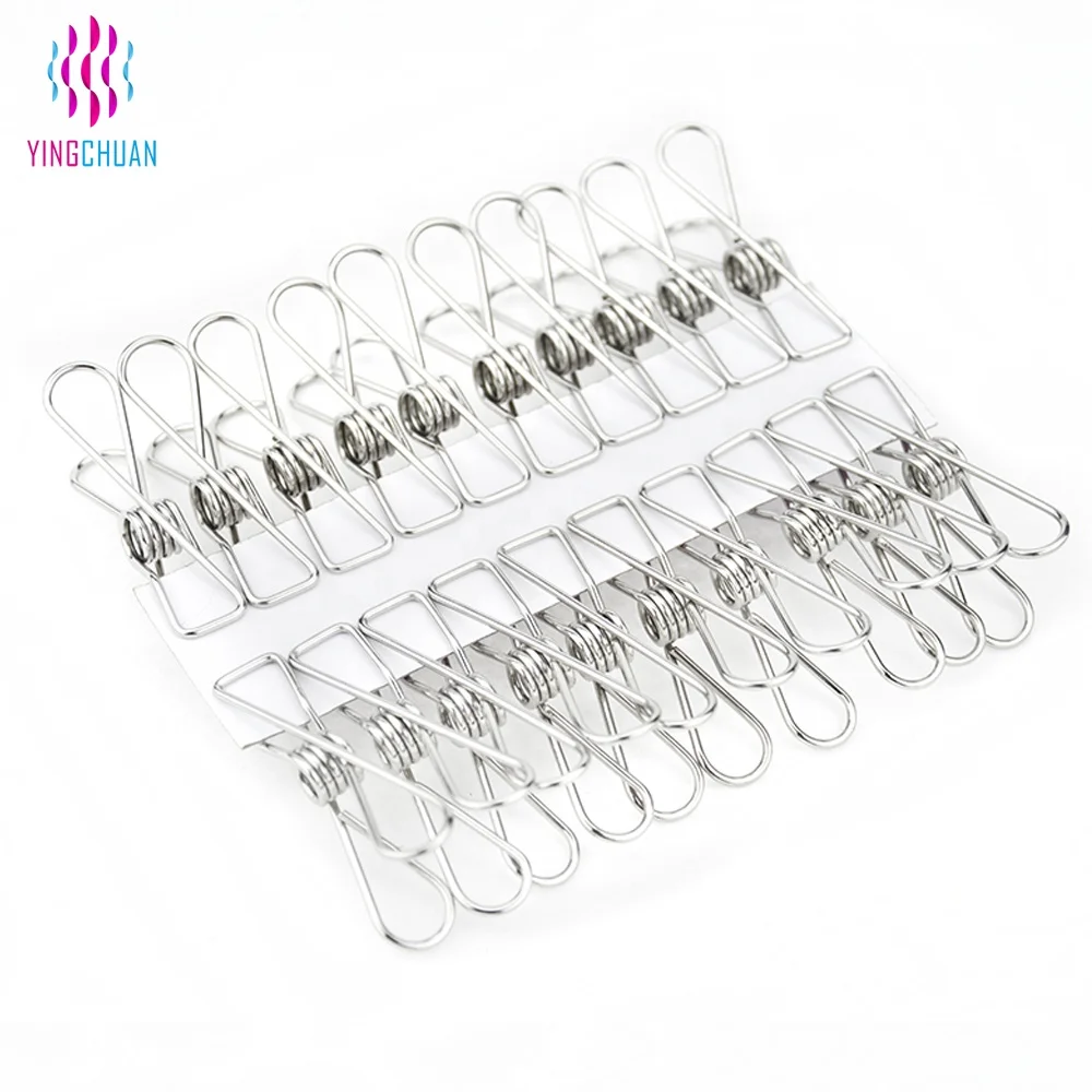 

Wholesale durable 316 stainless steel clothes metal pegs, Silver