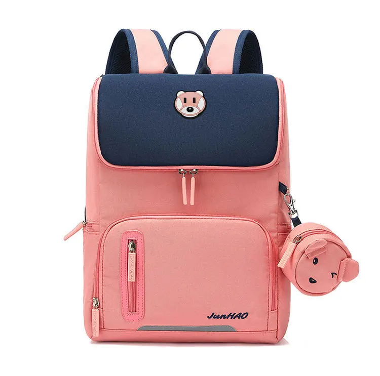 

Two piece backpack with coin purse backpack bear cartoon bag, Customized color