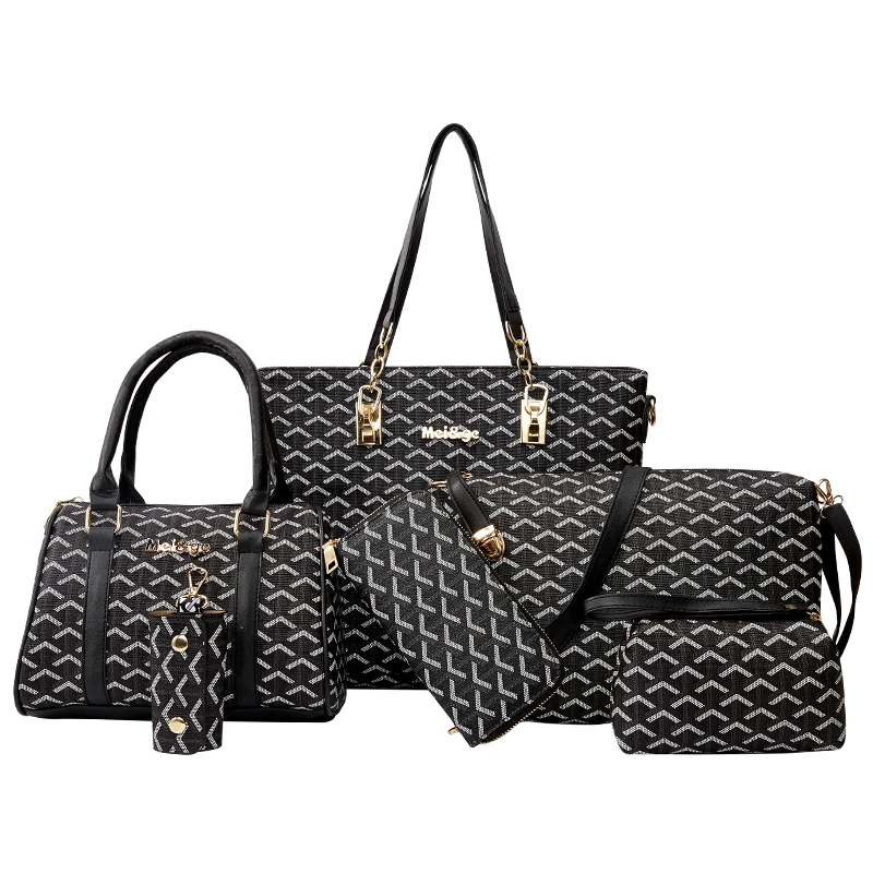 

new product ideas china supplier 6pieces set handbags for women ladies wallet ladies hand set bag