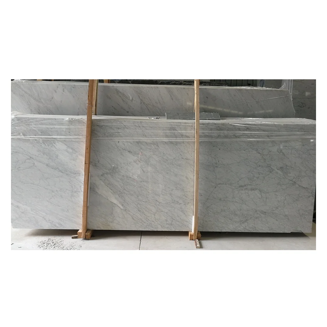 Italian Bianco Carrara White Marble Countertop Slabs Floor Wall Tiles