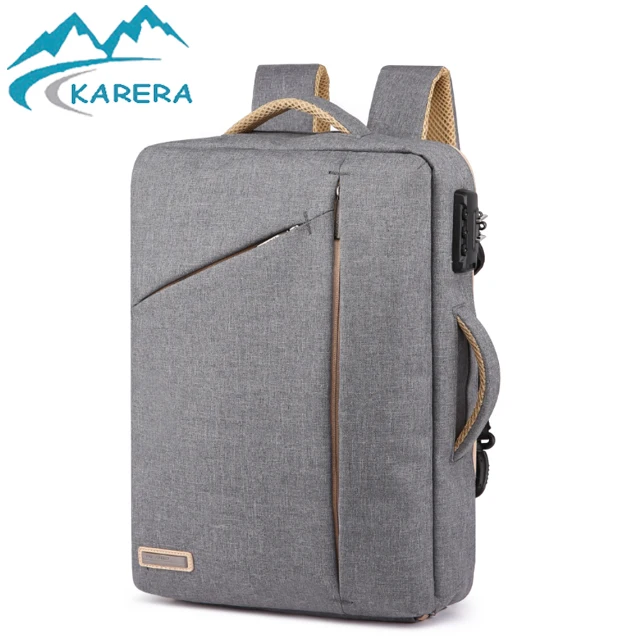 

Briefcase Backpack, Anti-Theft Slim Thin Laptop Bag 17in Best Laptop Backpack for Women Grey, Gray