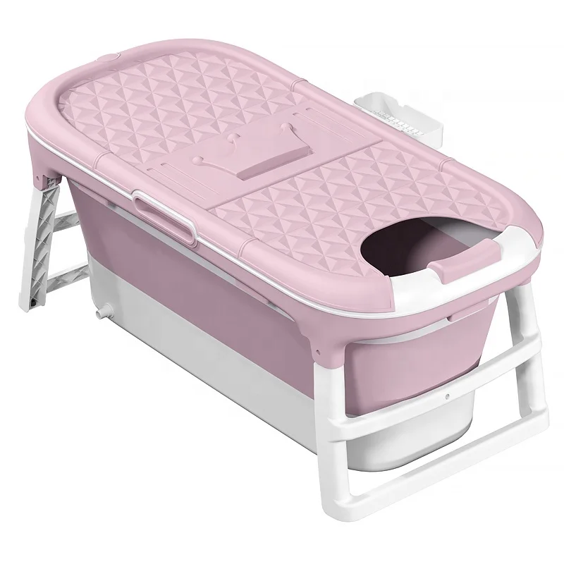 

143cm New Hot Bath Folding Bucket Large Size Folding Bathtub Adult Family, Blue, pink
