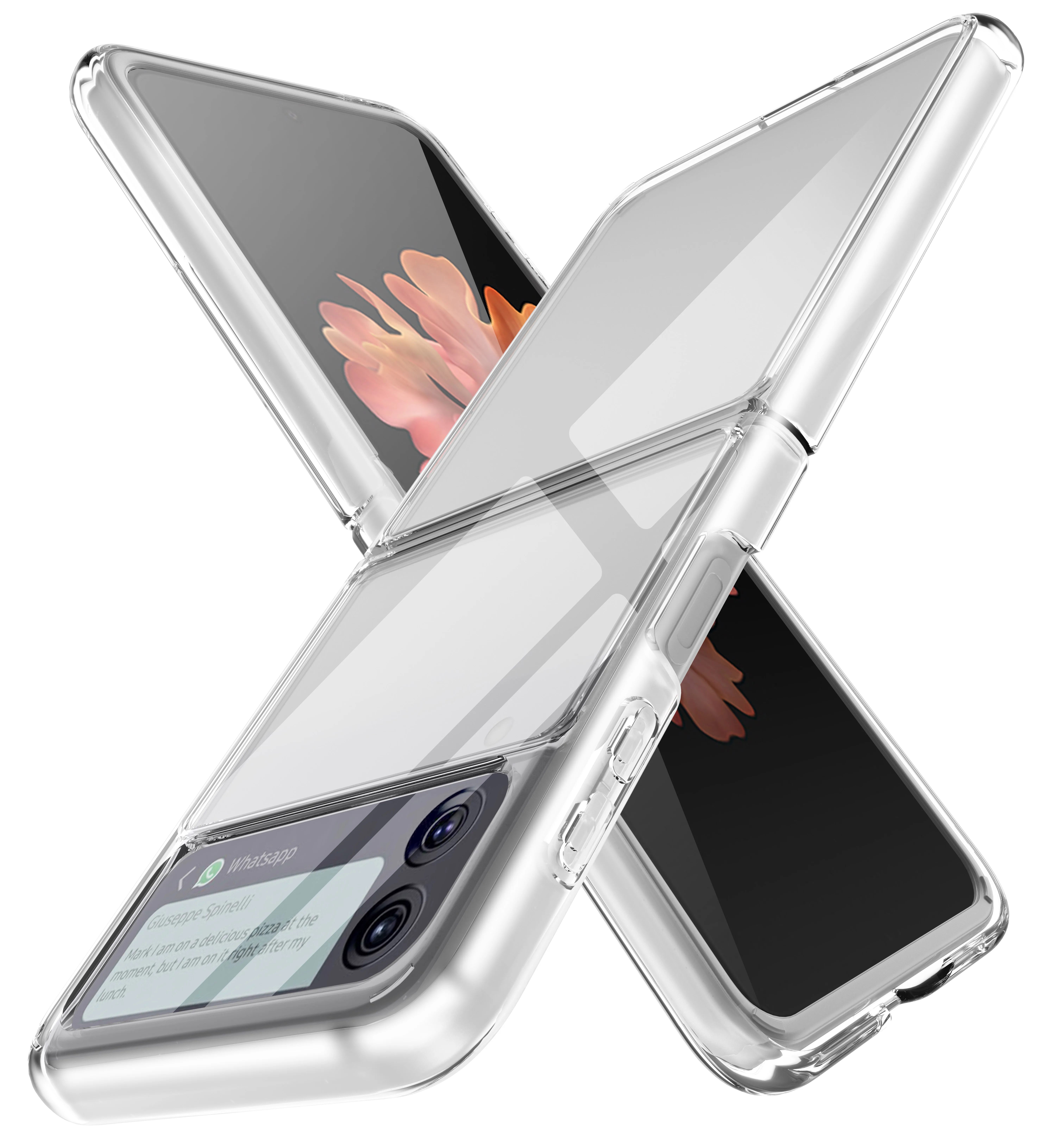 

For Samsung Galaxy Z Flip 3 Clear Case Cover Protective Phone Hull Hard Back Cover Cases for Galaxy Z Flip 3, Transparent