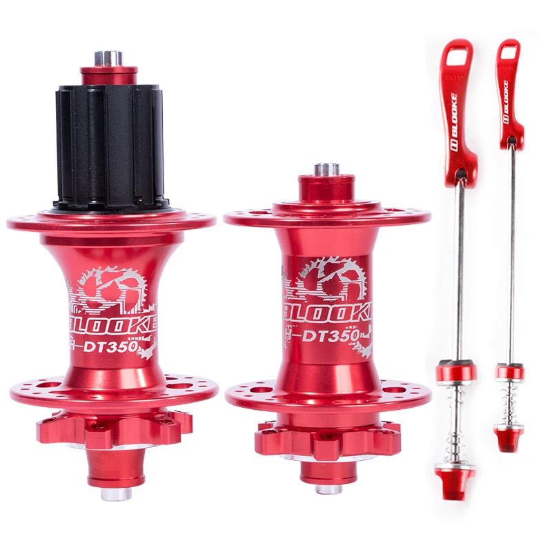 

BLOOKE Bicycle Hub 32 Hole DT 350 Front And Rear Bike Hub Quick Release Lever 1 Pair Dual Bearing Mtb Hub, Black