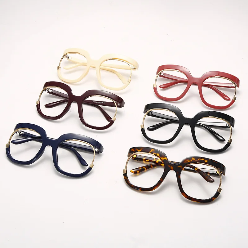 2022 Fashion Women Computer Glasses Anti Blue Block Wholesale eyeglasses Oversize optical glasses frames