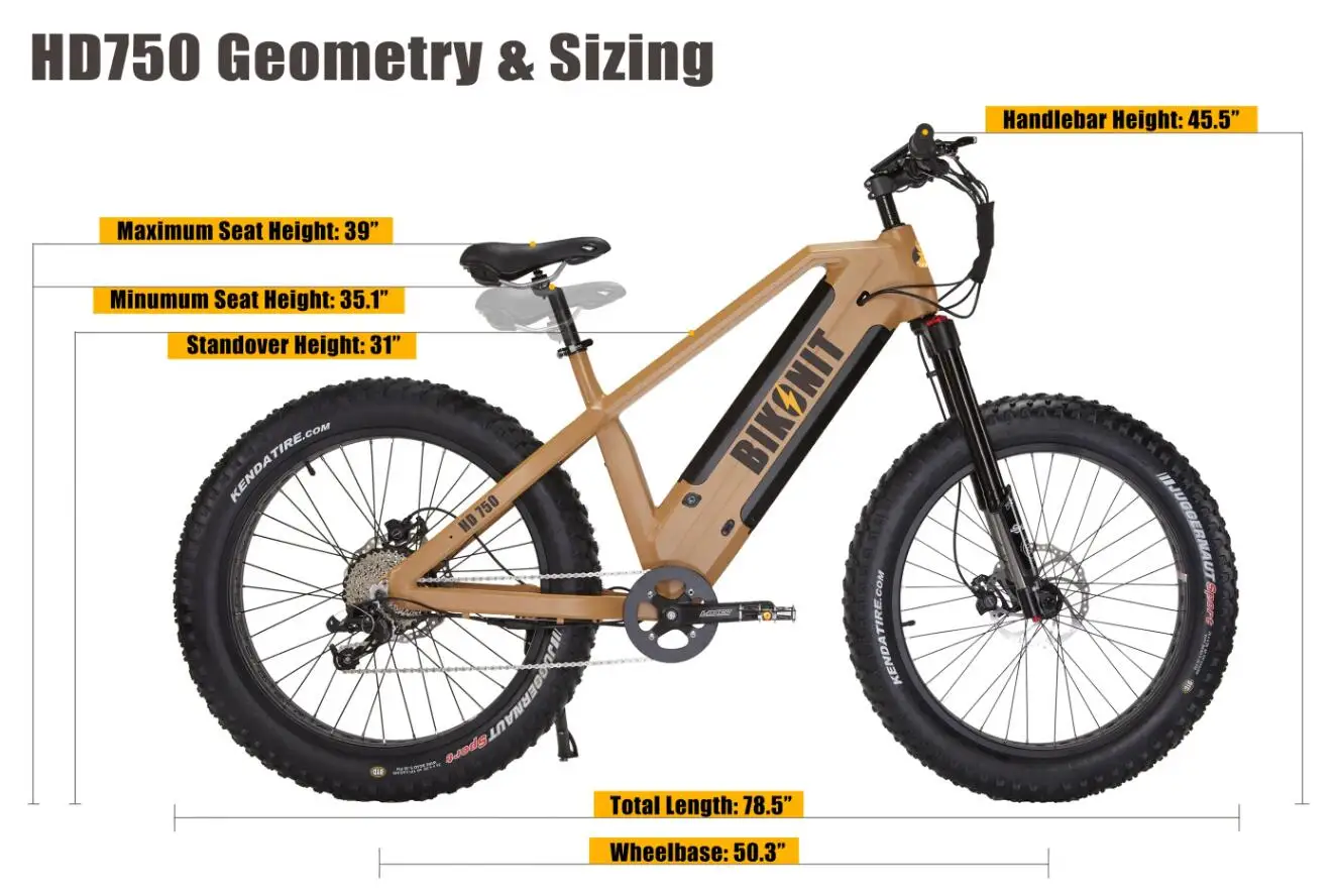 Fat Tire E Bike 48v 750w Bafang Hunting Electric Fat Bike Mountain