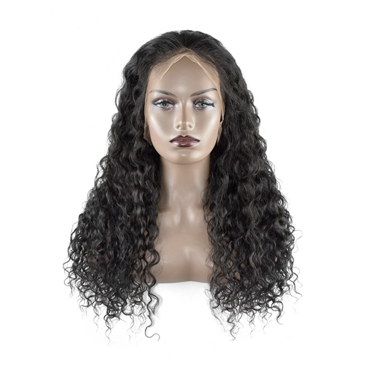 

Lace front 13x4 water wave human hair, Multi color, custom