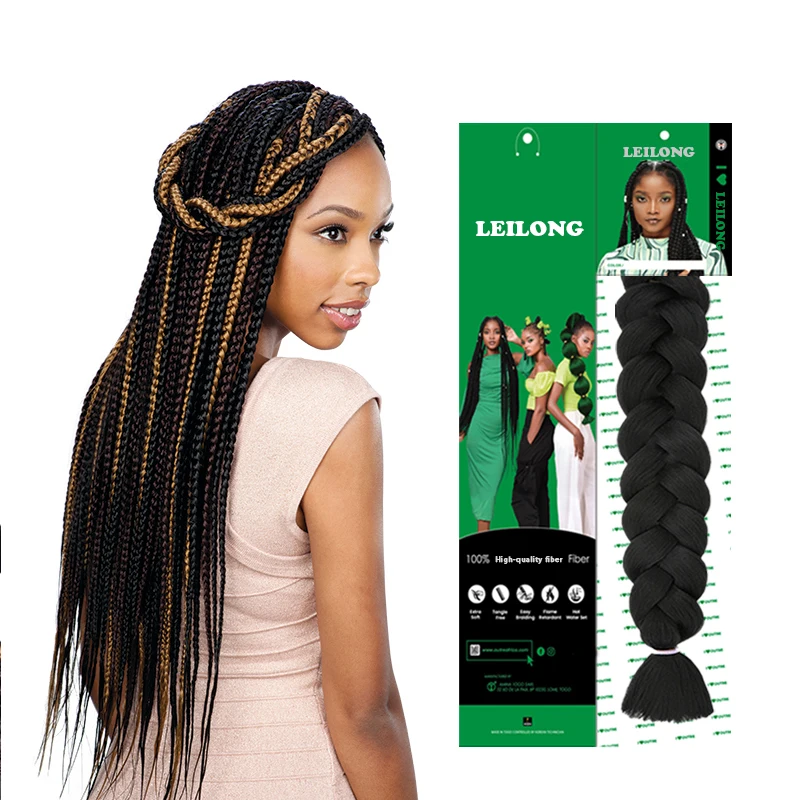 Hot Selling 165g 82inch Pre Stretched Jumbo Synthetic Braiding Hair Pre Stretch Extensions Ombre Prestretched