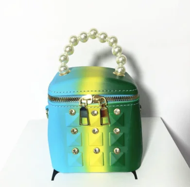 

Wholesale Ladies PVC Rivet Shoulder Bags Designers Women Jelly Rivet Mixing Colors Bag Purses Handbag, Colorful