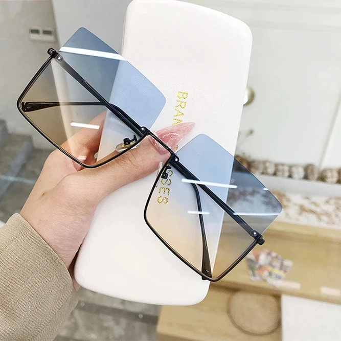 

2022 Sunglasses Women Luxury Sun Glasses For Ladies Glasses Retro Brand Square Sunglasses Women Metal Half Frame Female Eyewear, As picture