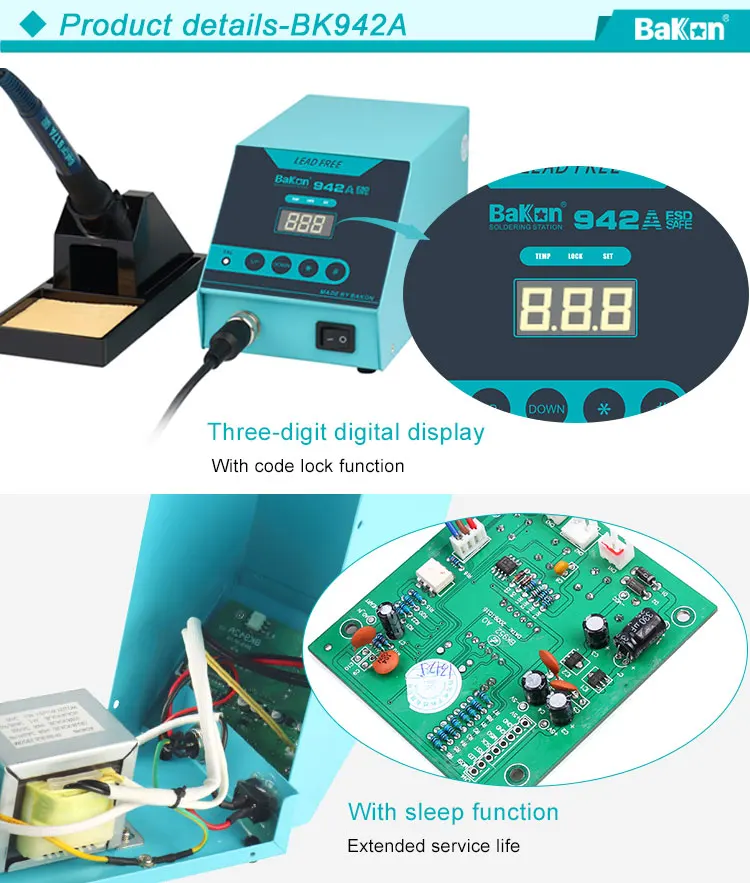 New Design Good Quality Bakon Solder Station 942a For Electronics