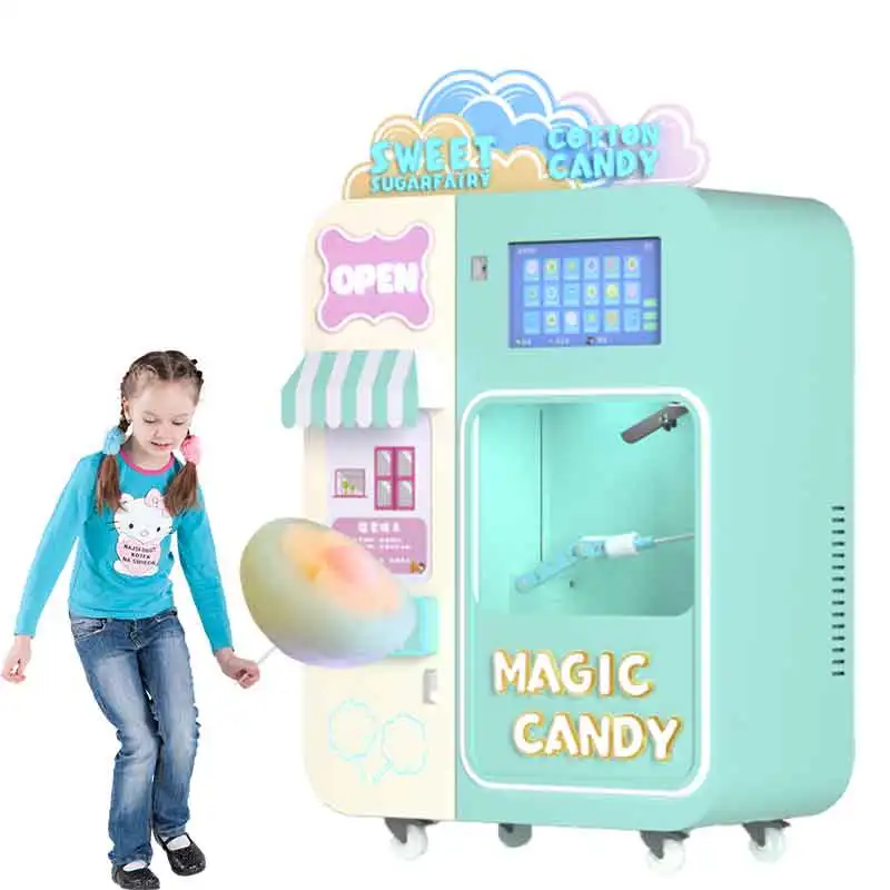 

Factory direct sale commercial cotton candy equipment customizable cotton candy vending machine