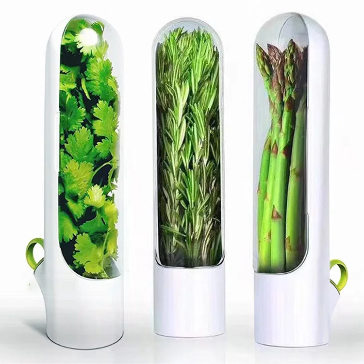 Herb Savor Storage Container Freshness Herb Keeper Transparent Refrigerator Herb Saver