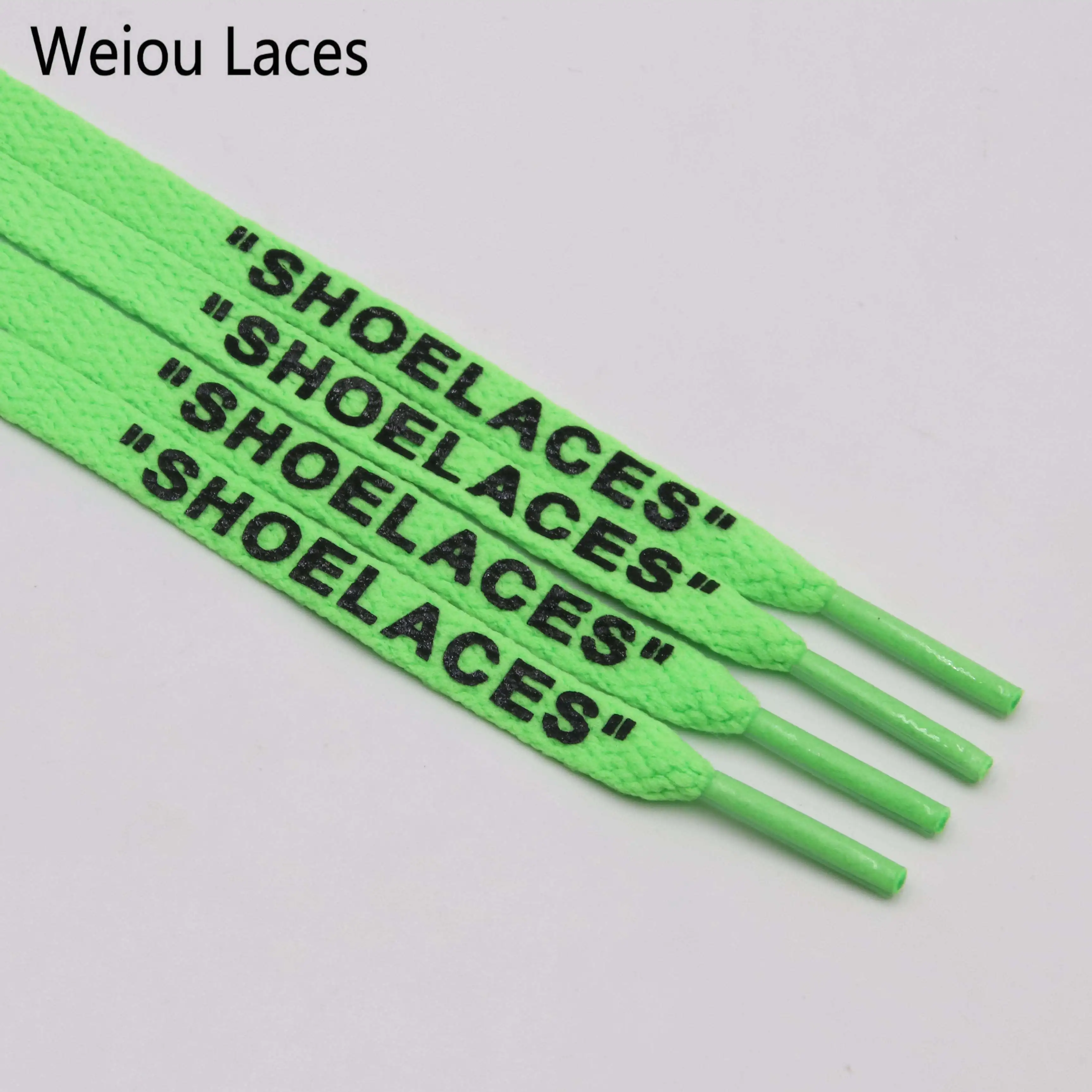 

Weiou Shoelaces Printing Flat Style Custom Logo 120cm Length Replacement Shoelaces For Sneakers Gift Shoes Accessories