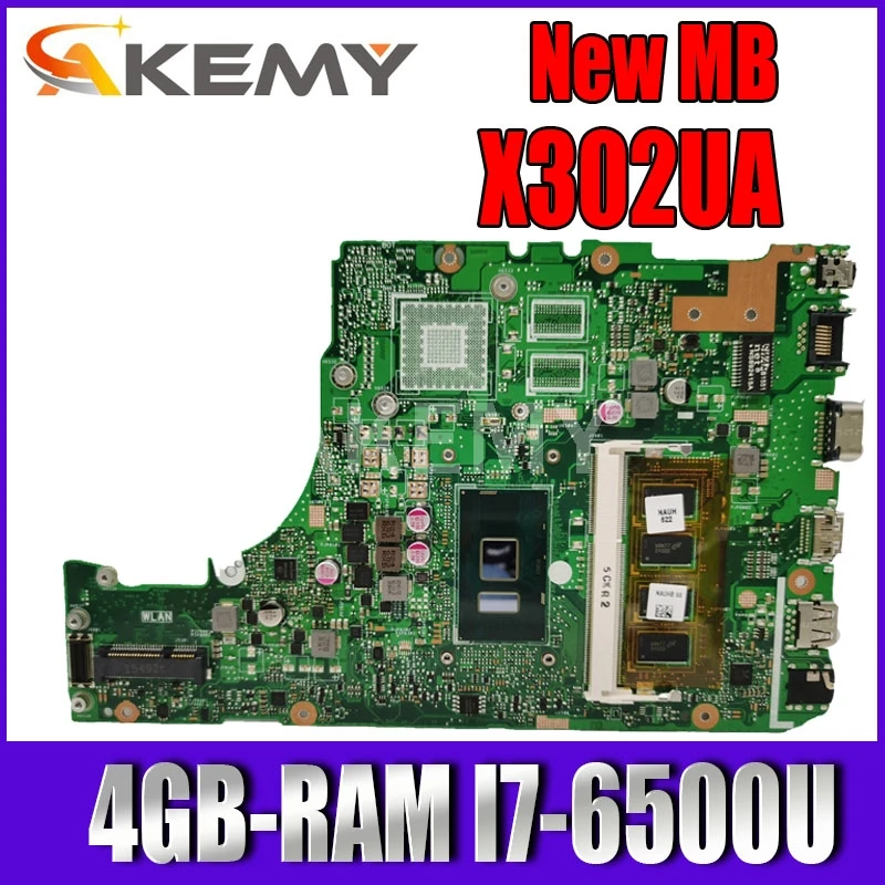 

Akemy X302UA_UJ mainboard For Asus X302UA X302UV X302UJ Laptop motherboard with 4GB-RAM I7-6500U