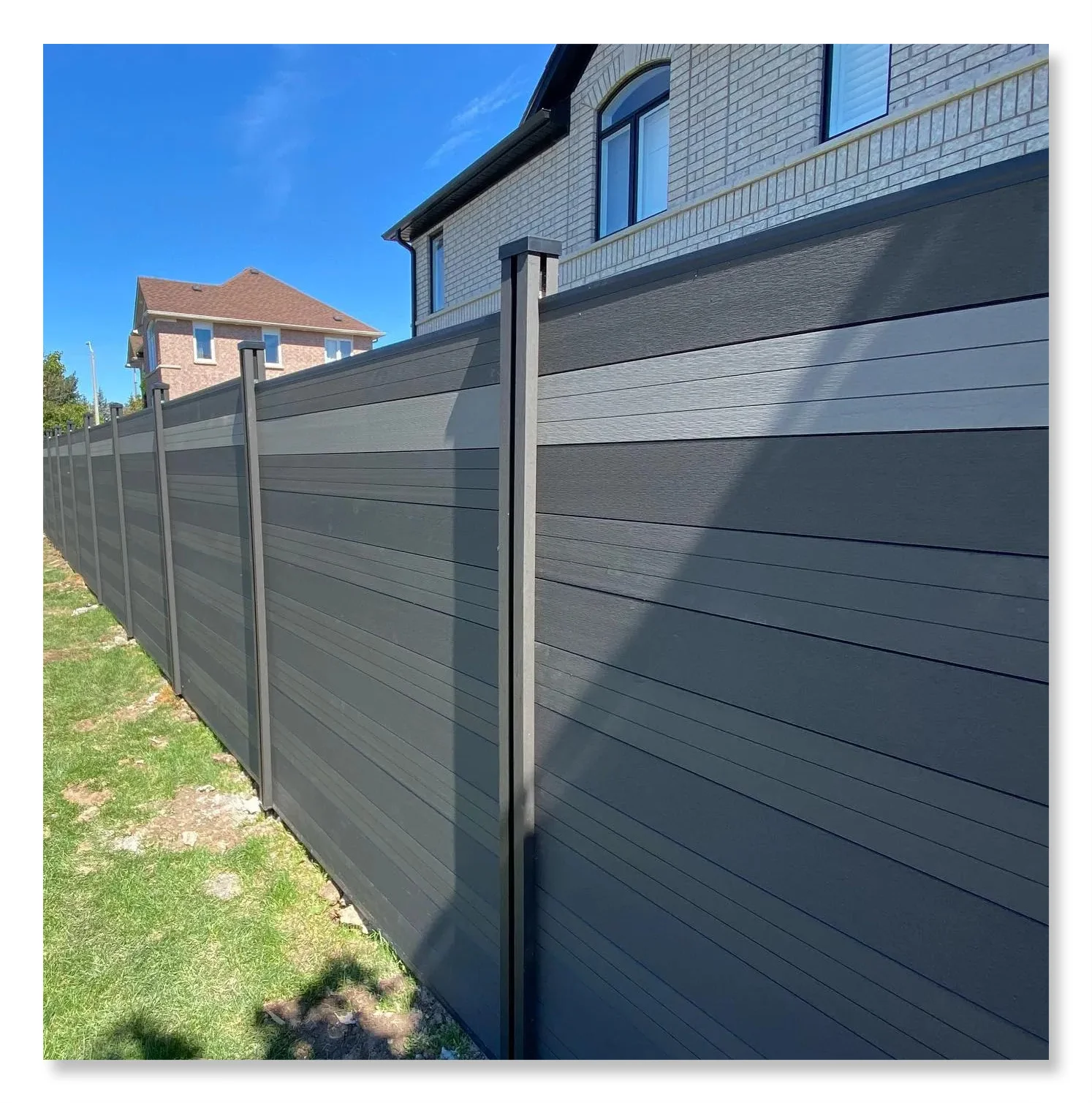 WPC Wood Plastic Composite Fence Panels Australia Easily Assembled Rot Proof Embossed Rail Farm Garden House 15 Year Warranty