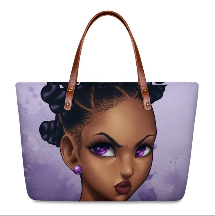 

African girl printing customized designer famous brands purses and handbags, Blue/yellow/green