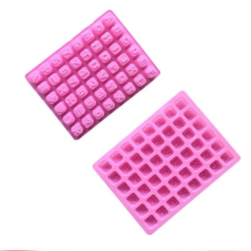 

DIY baking tools Homemade ice cube molds are easy to take off Silicone Chocolate Mold with 48 English Letters and Symbols