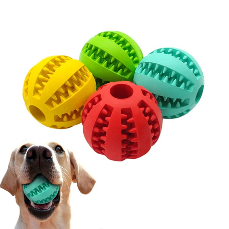 

China Best Selling Product In Pet Accessories Non-taxic Soft Dog Rubber Ball Toy For Pet Teeth Cleaning Chewing, Picture showed
