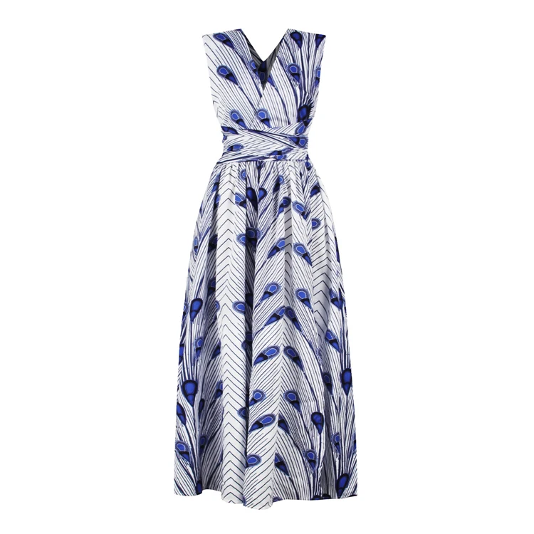 Wholesale Split Dress Women Africa Clothing For Club Party Casual Elegant Dashiki Dress Maxi