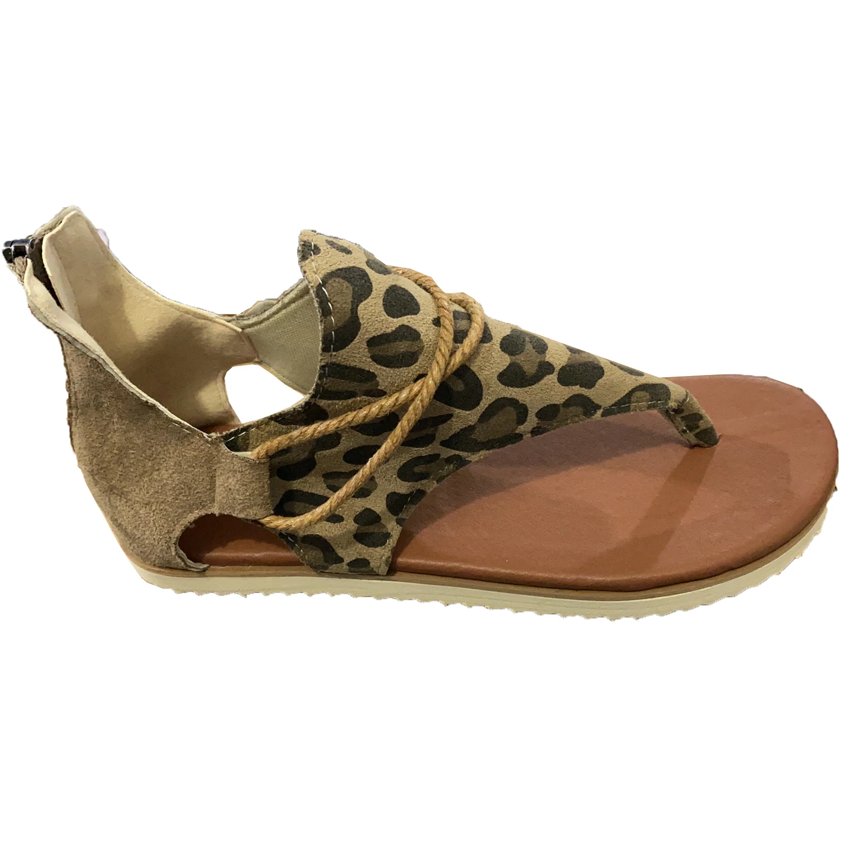

Wholesale Women Sparta Ankle Flip-flop Flat Sandals With Straps Super Posh Gladiator Comfy Sandals, Leopard,snakeskin,zebra,brown,black