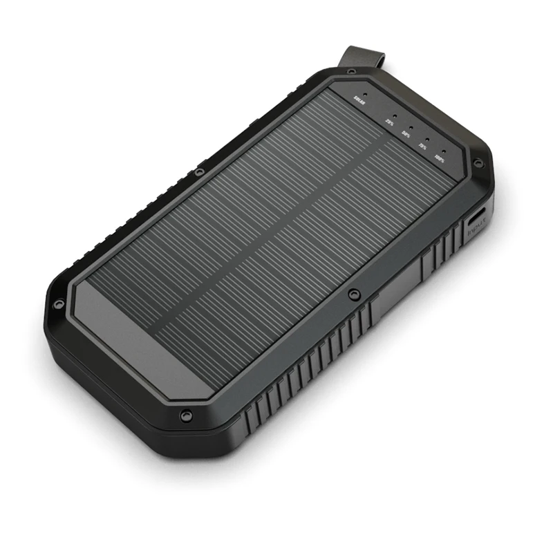 

2020 newest USB mobile charger solar power bank 10000mah, high quality portable battery charger, Black, green, yellow