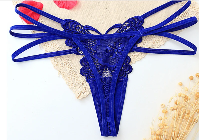 low rise sexy lace butterfly thong