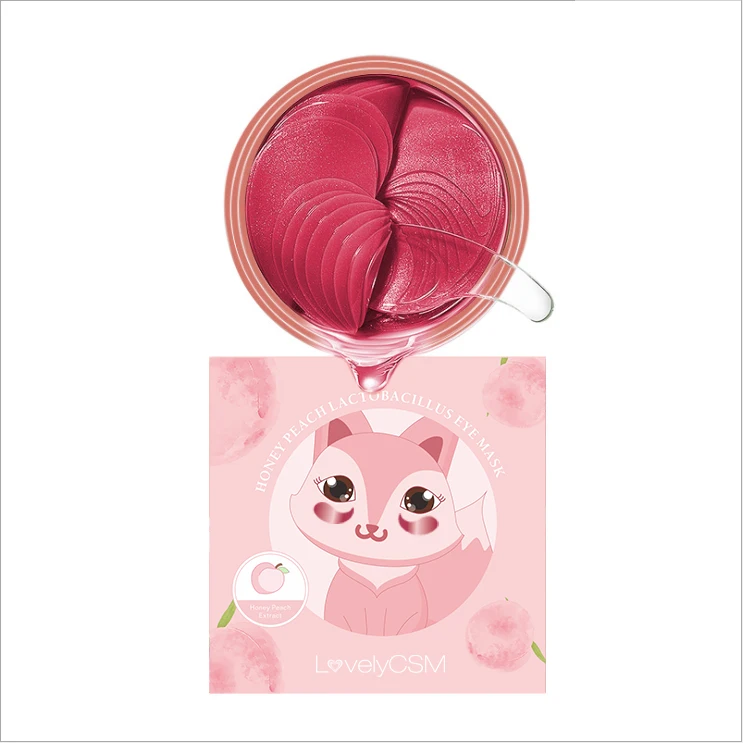 

Peach Collagen Eye Pads Dermora Under Eye Mask Patches Gold Wholesale Korean Moisturizing Dark Circle Removal 3D Silk 24K Pink