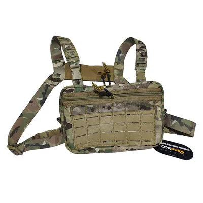 

Cordura Fabric Streetwear Functional Shoulder Bag Waist Packs EDC Molle Vest Pouch Tactical Vest Chest Rig Bag, Customized color
