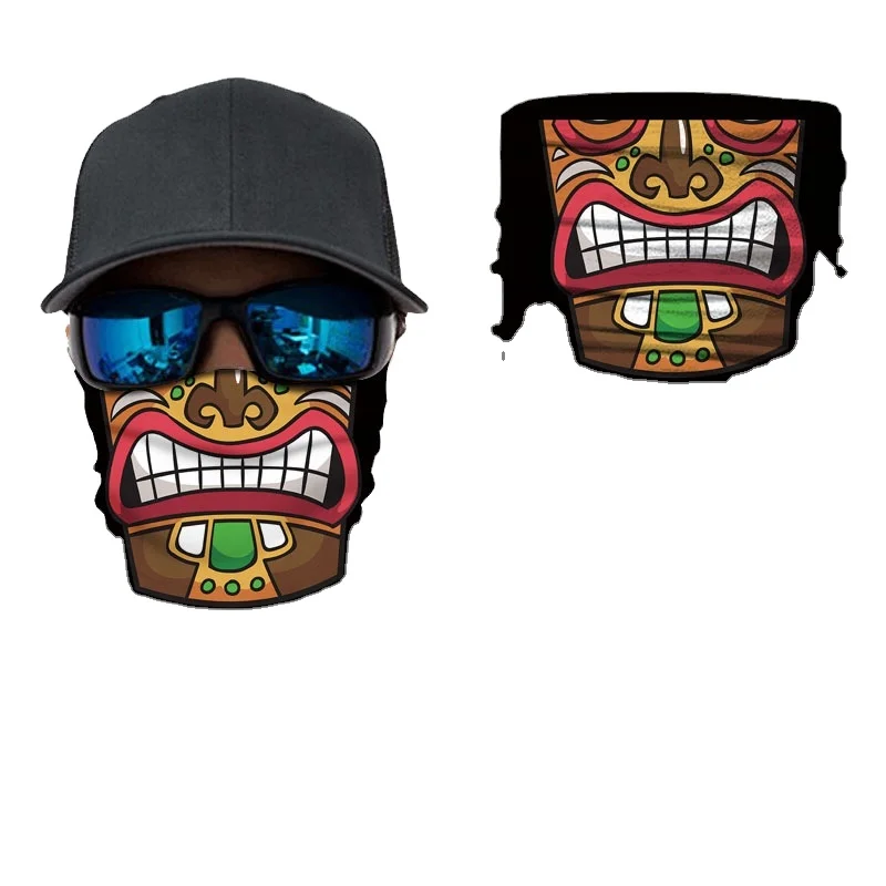 
hot sell 3D seamless magic headband scarf skull joker balaclava neck warmer motorcycle face shields bandana 